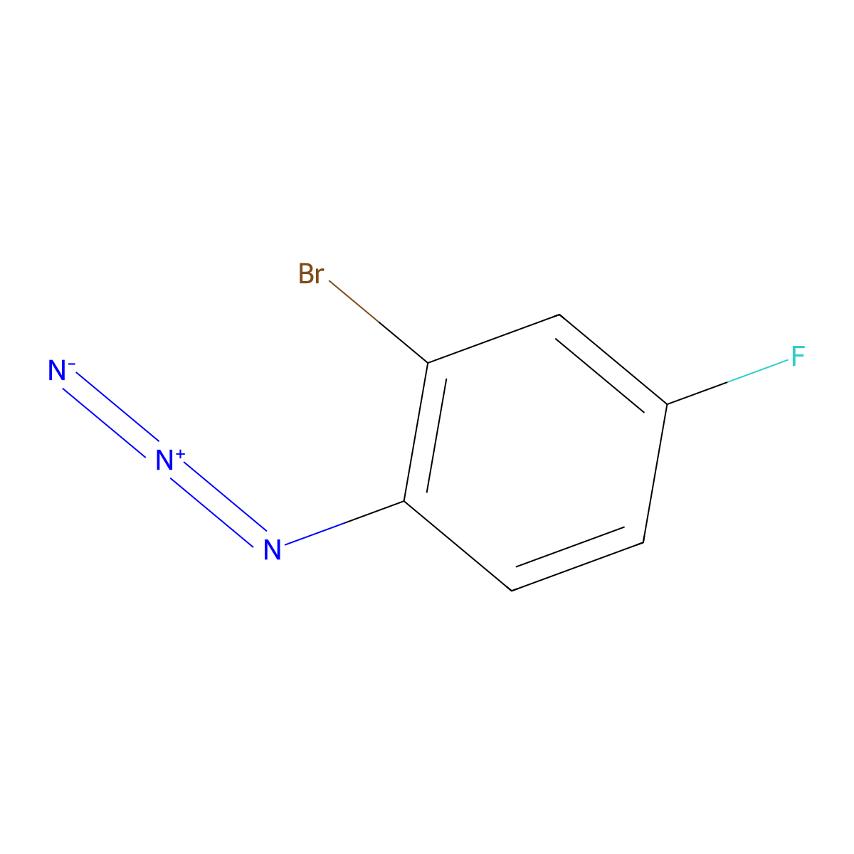 1-Azido-2-bromo-4-fluorobenzene molecular structure, CAS 85862-81-3