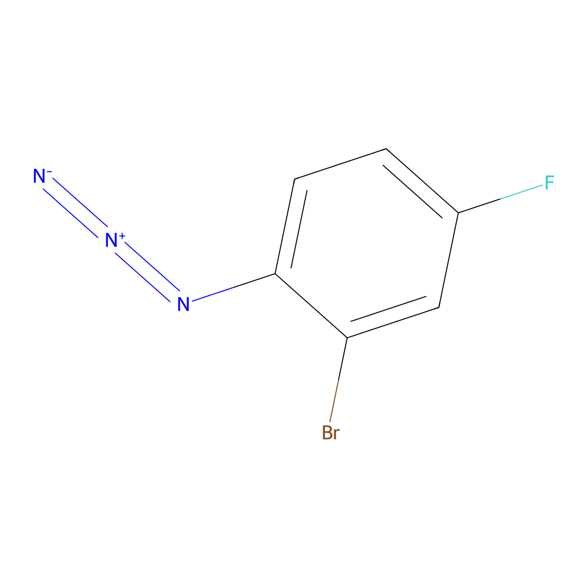 1-Azido-2-bromo-4-fluorobenzene molecular structure, CAS 85862-81-3