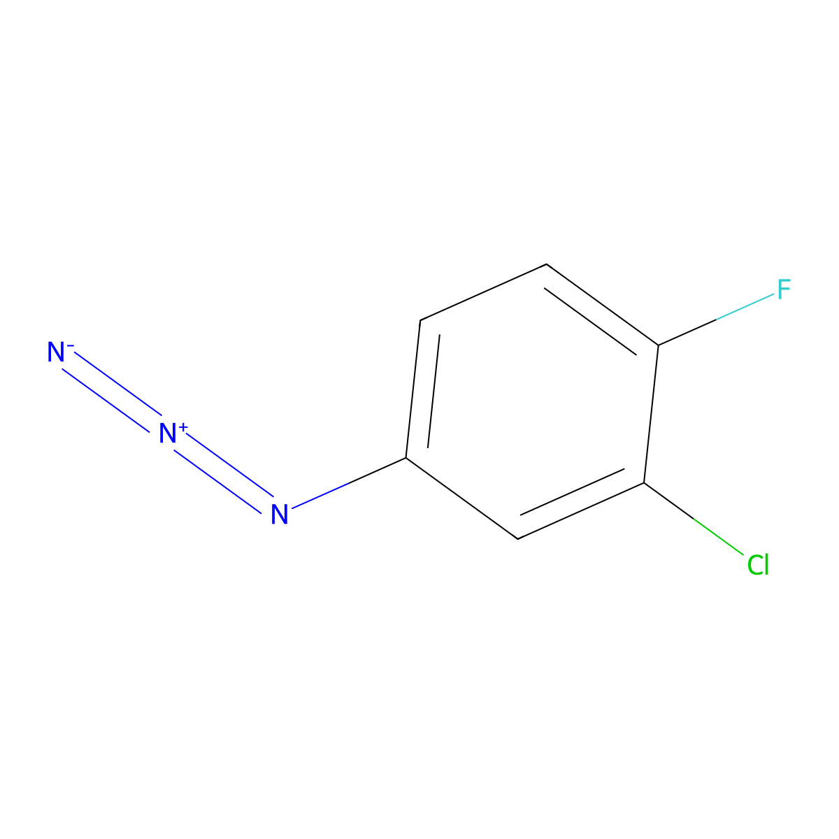 4-Azido-2-chloro-1-fluorobenzene molecular structure, CAS 85862-85-7