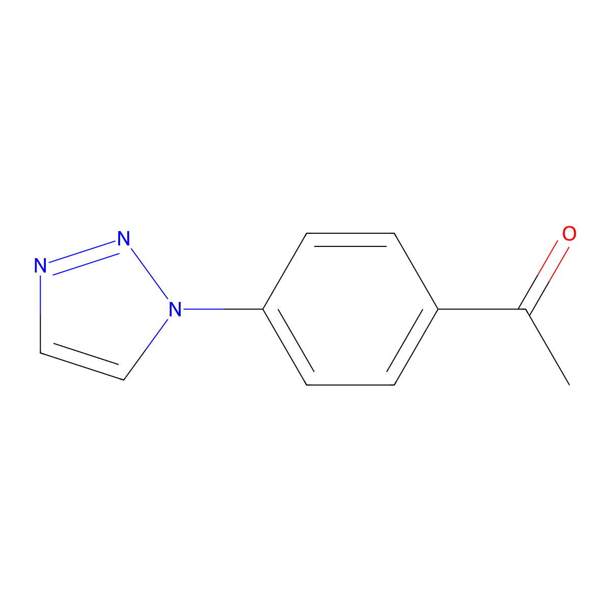 1-[4-(1H-1,2,3-triazol-1-yl)phenyl]ethan-1-one molecular structure, CAS 85862-90-4