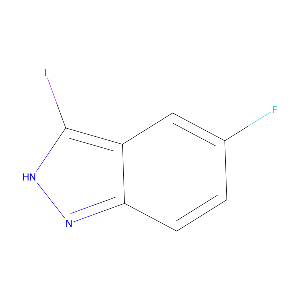 5-Fluoro-3-iodo-1H-indazole molecular structure, CAS 858629-06-8