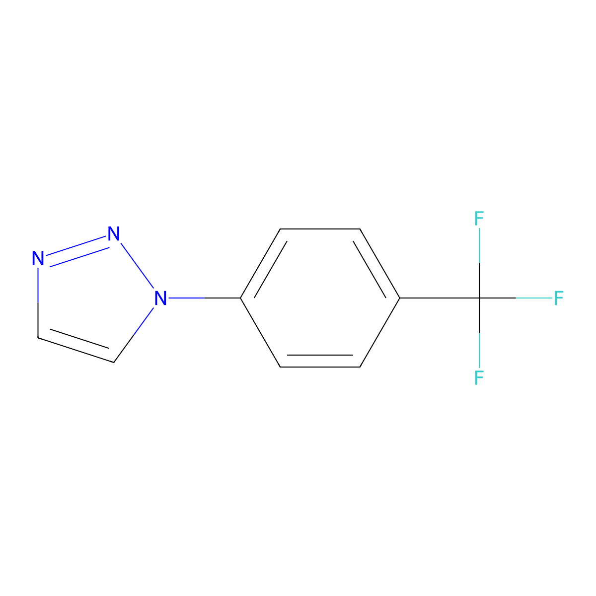 1-(4-Trifluoromethylphenyl)-1H-1,2,3-triazole molecular structure, CAS 85863-05-4