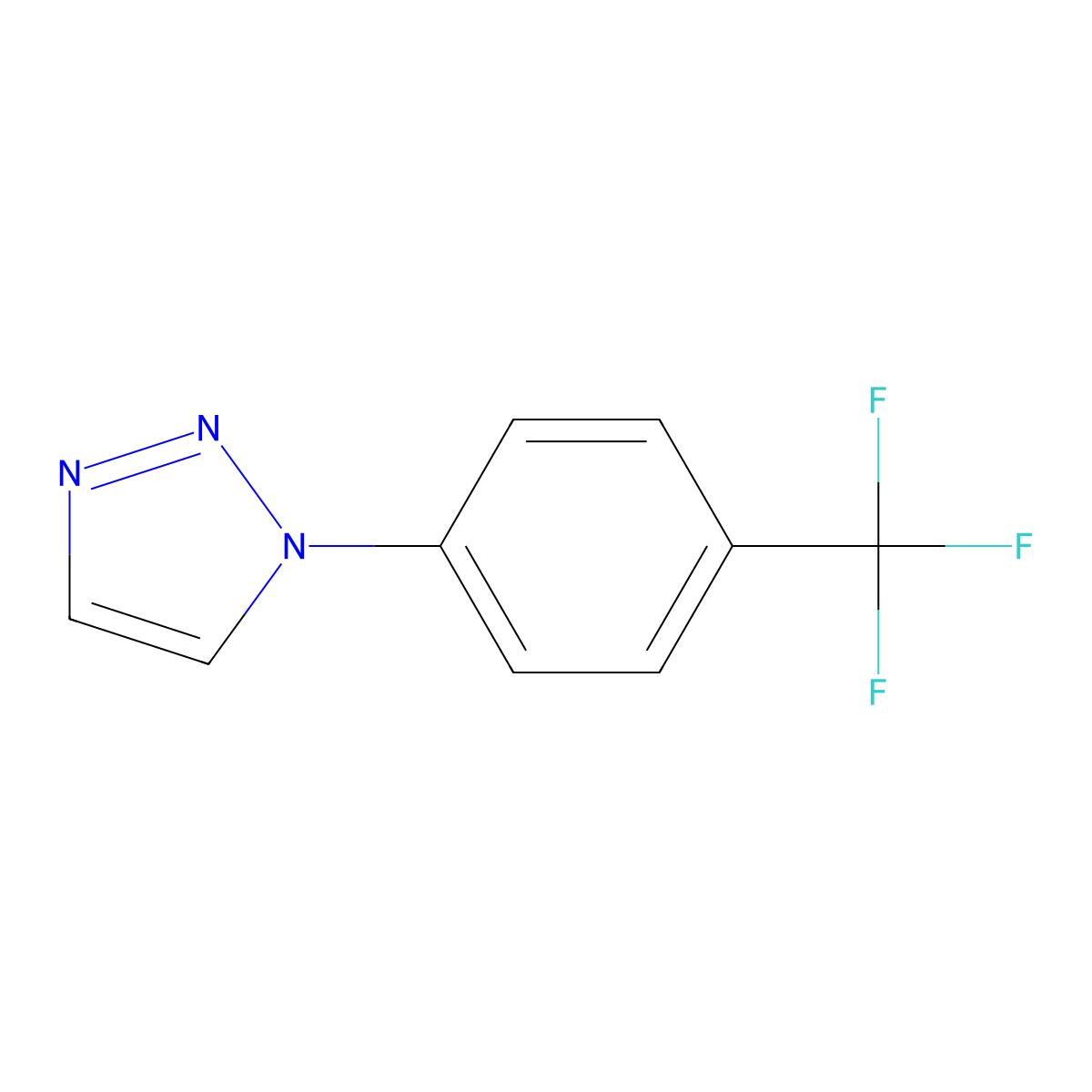 1-(4-Trifluoromethylphenyl)-1H-1,2,3-triazole molecular structure, CAS 85863-05-4