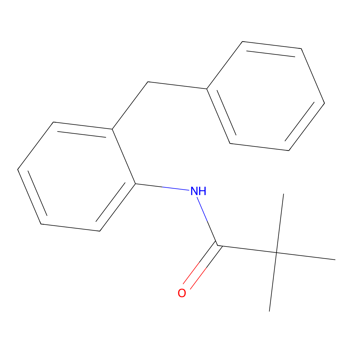 2'-Benzyl-2,2-dimethylpropionanilide molecular structure, CAS 85864-33-1