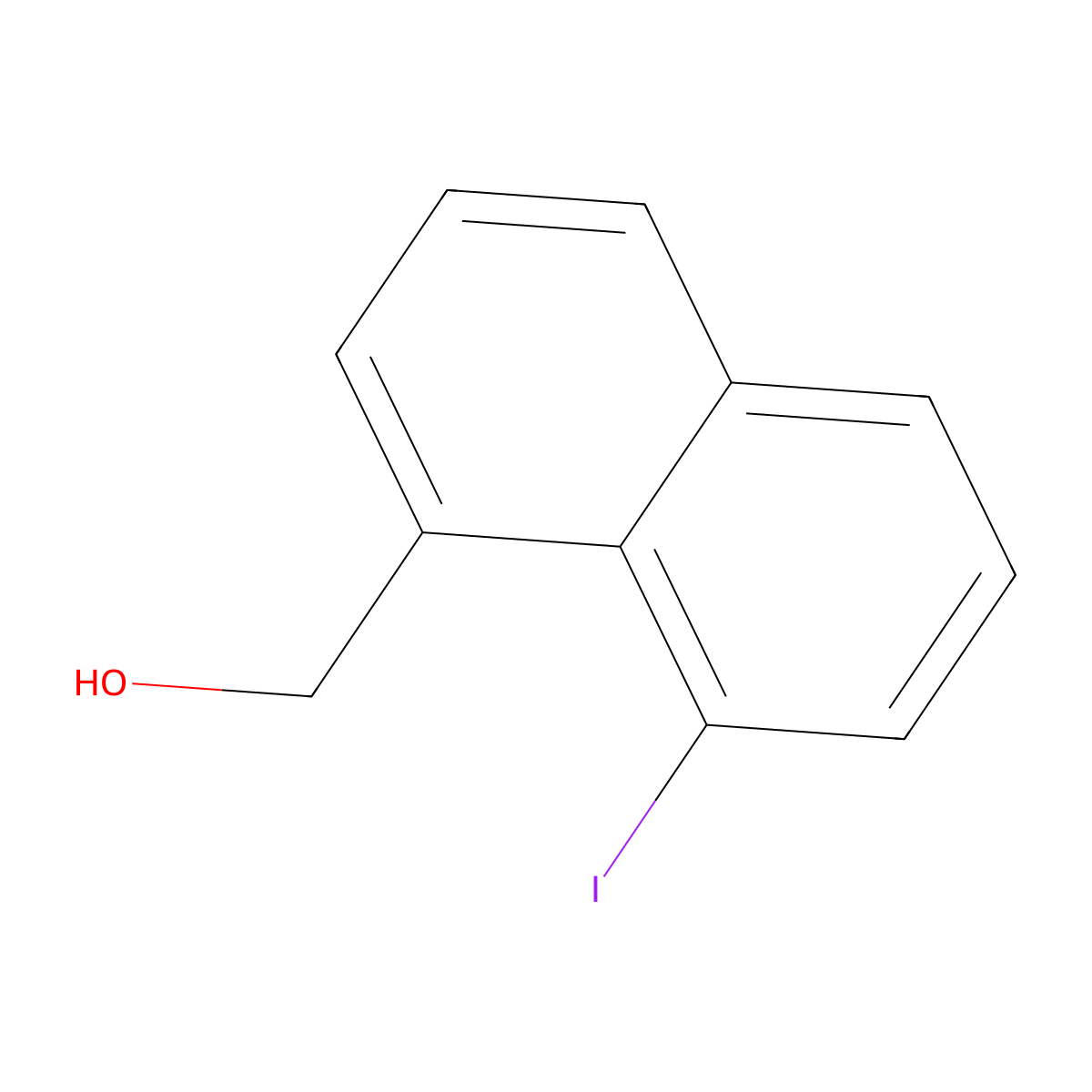(8-Iodonaphthalen-1-yl)methanol molecular structure, CAS 85864-84-2