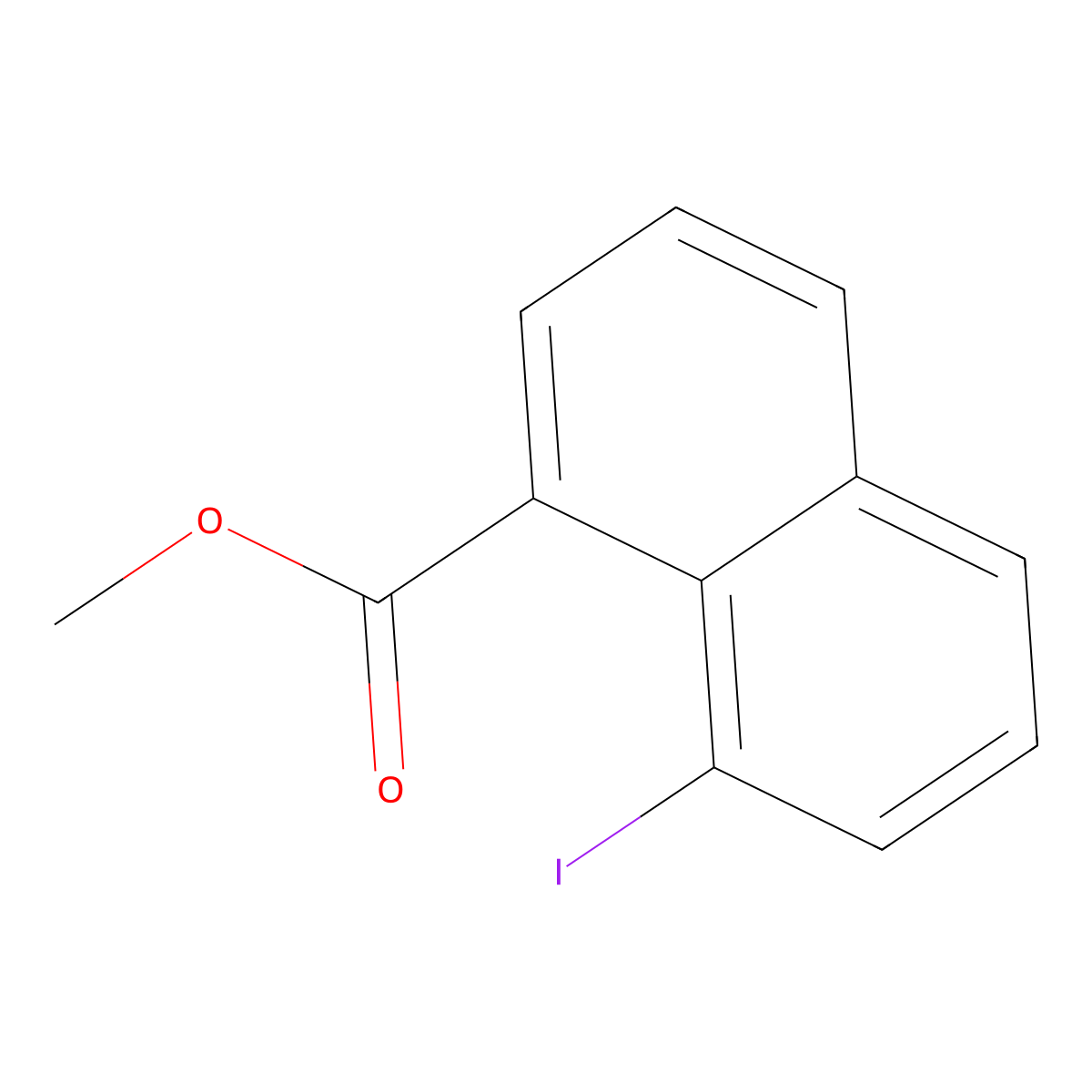Methyl 8-iodo-1-naphthoate molecular structure, CAS 85864-85-3