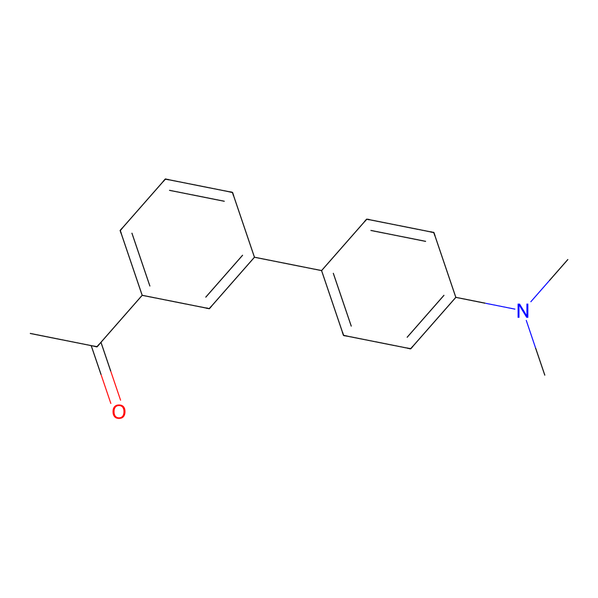 1-[4'-(Dimethylamino)[1,1'-biphenyl]-3-yl]ethanone molecular structure, CAS 858644-22-1