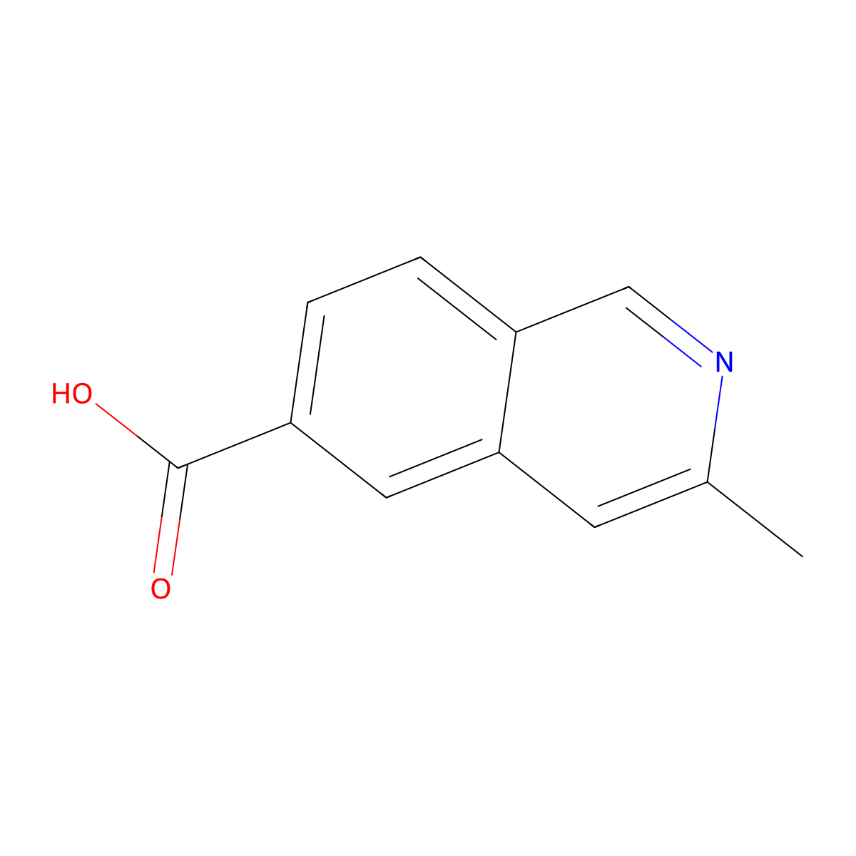 3-Methylisoquinoline-6-carboxylic acid molecular structure, CAS 858646-60-3
