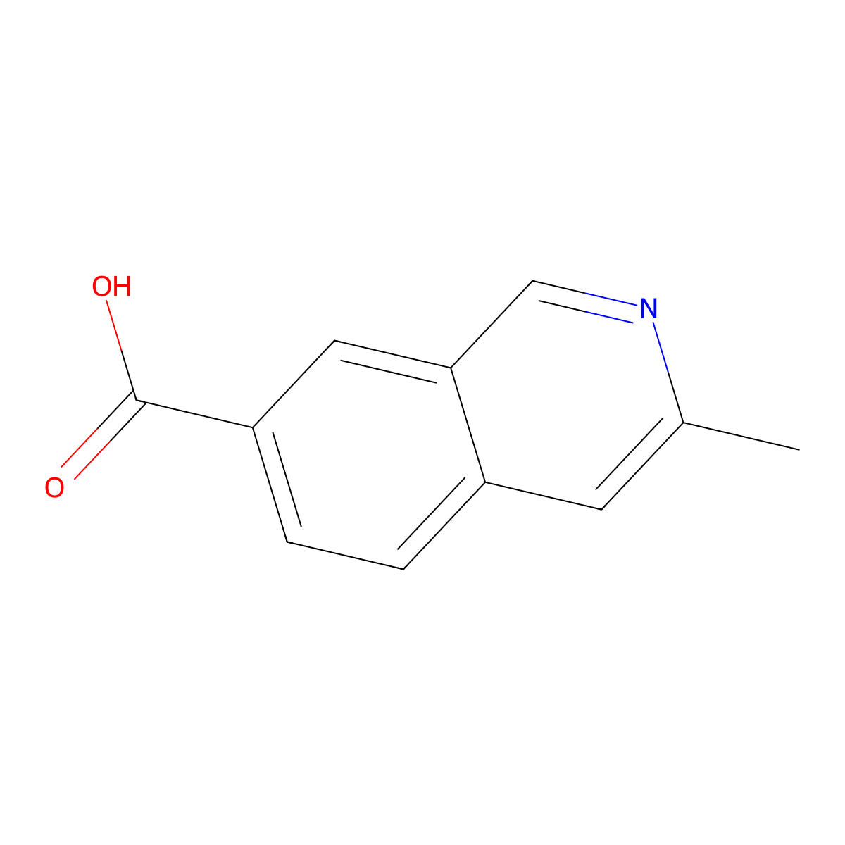 3-Methylisoquinoline-7-carboxylic acid molecular structure, CAS 858646-62-5