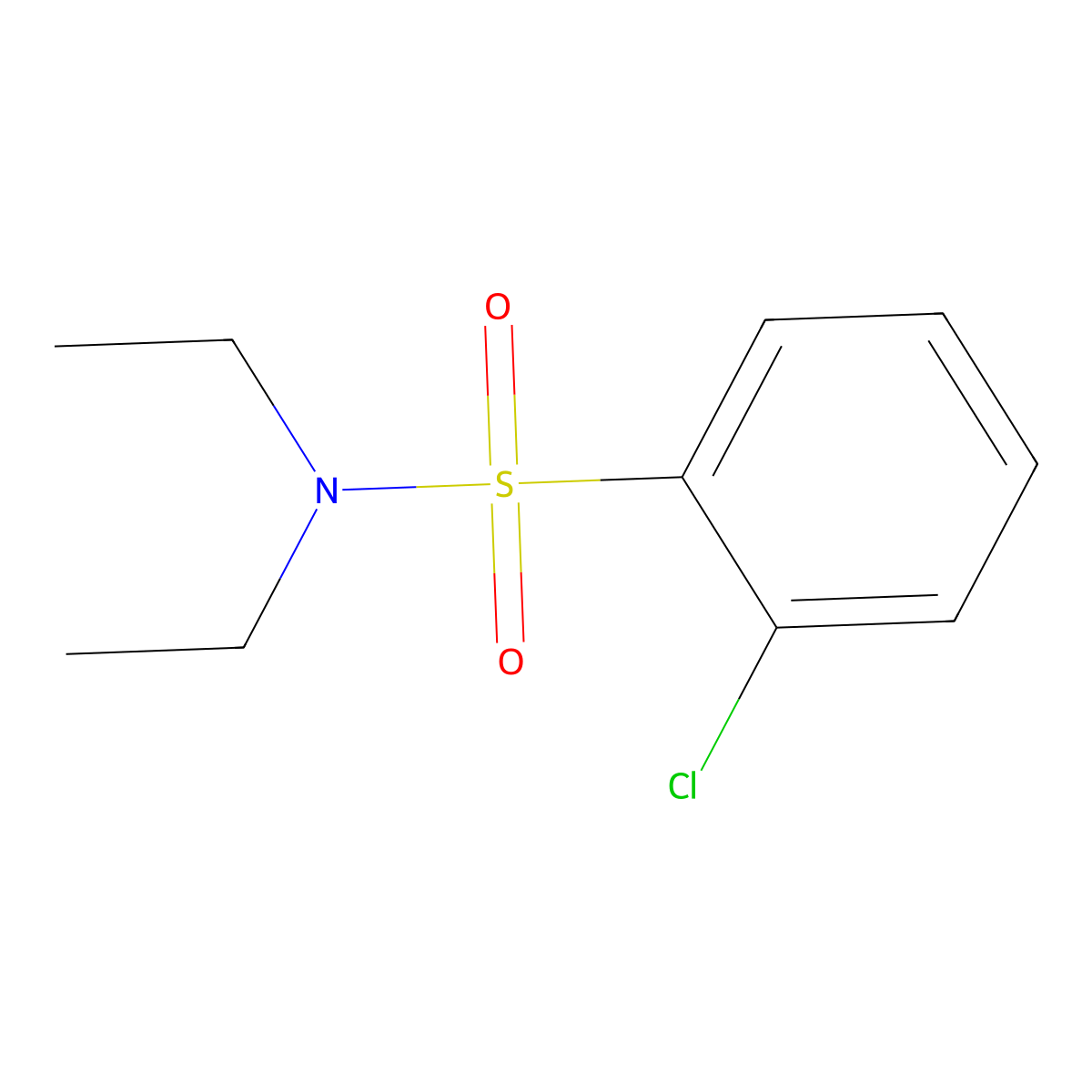 2-Chloro-n,n-diethylbenzene-1-sulfonamide molecular structure, CAS 858647-38-8