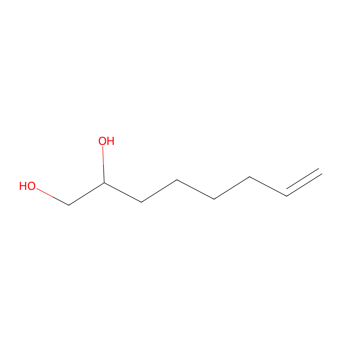 7-Octene-1,2-diol molecular structure, CAS 85866-02-0