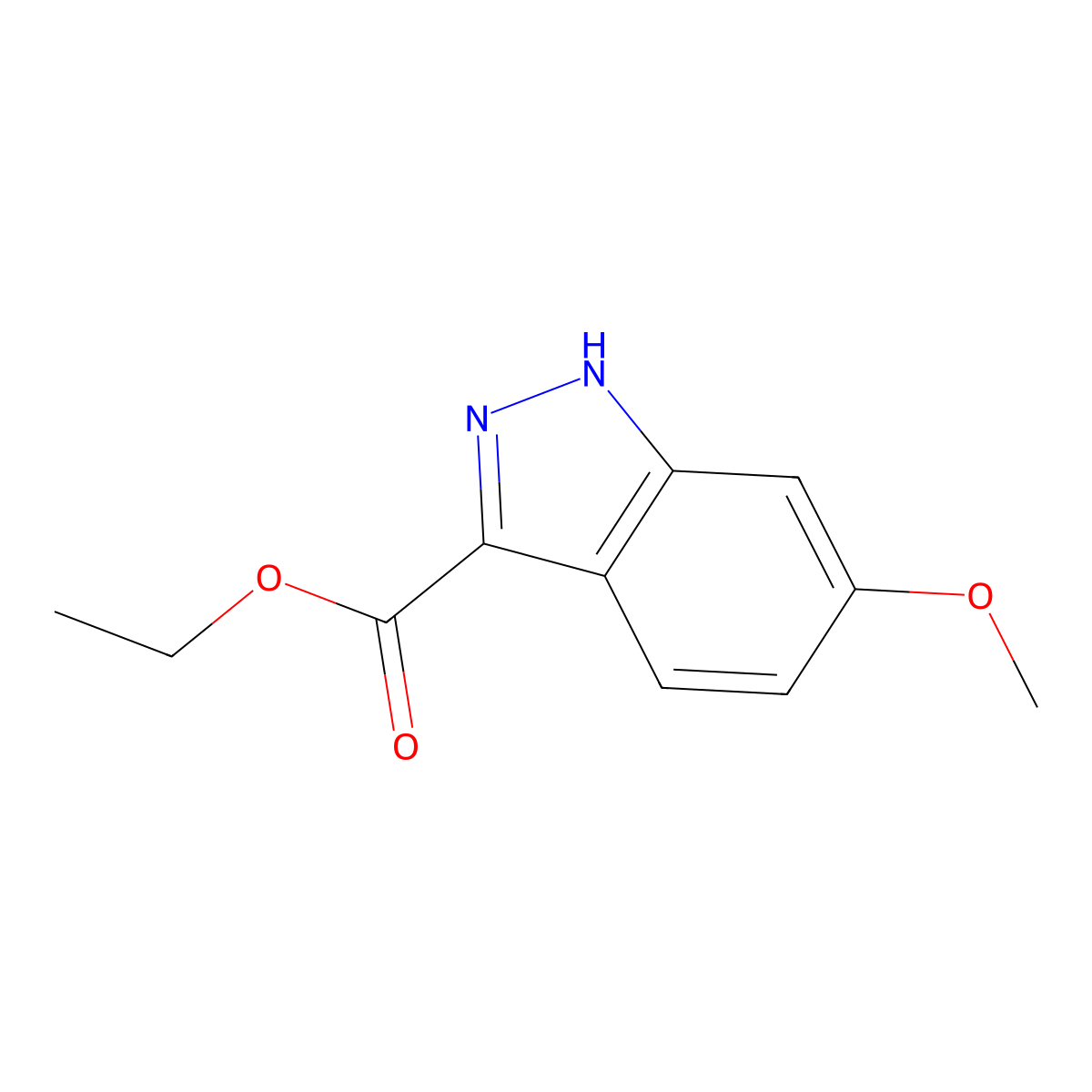Ethyl 6-methoxy-1H-indazole-3-carboxylate molecular structure, CAS 858671-77-9