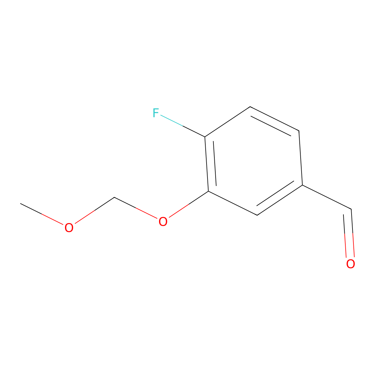 4-Fluoro-3-(methoxymethoxy)benzaldehyde molecular structure, CAS 858674-12-1
