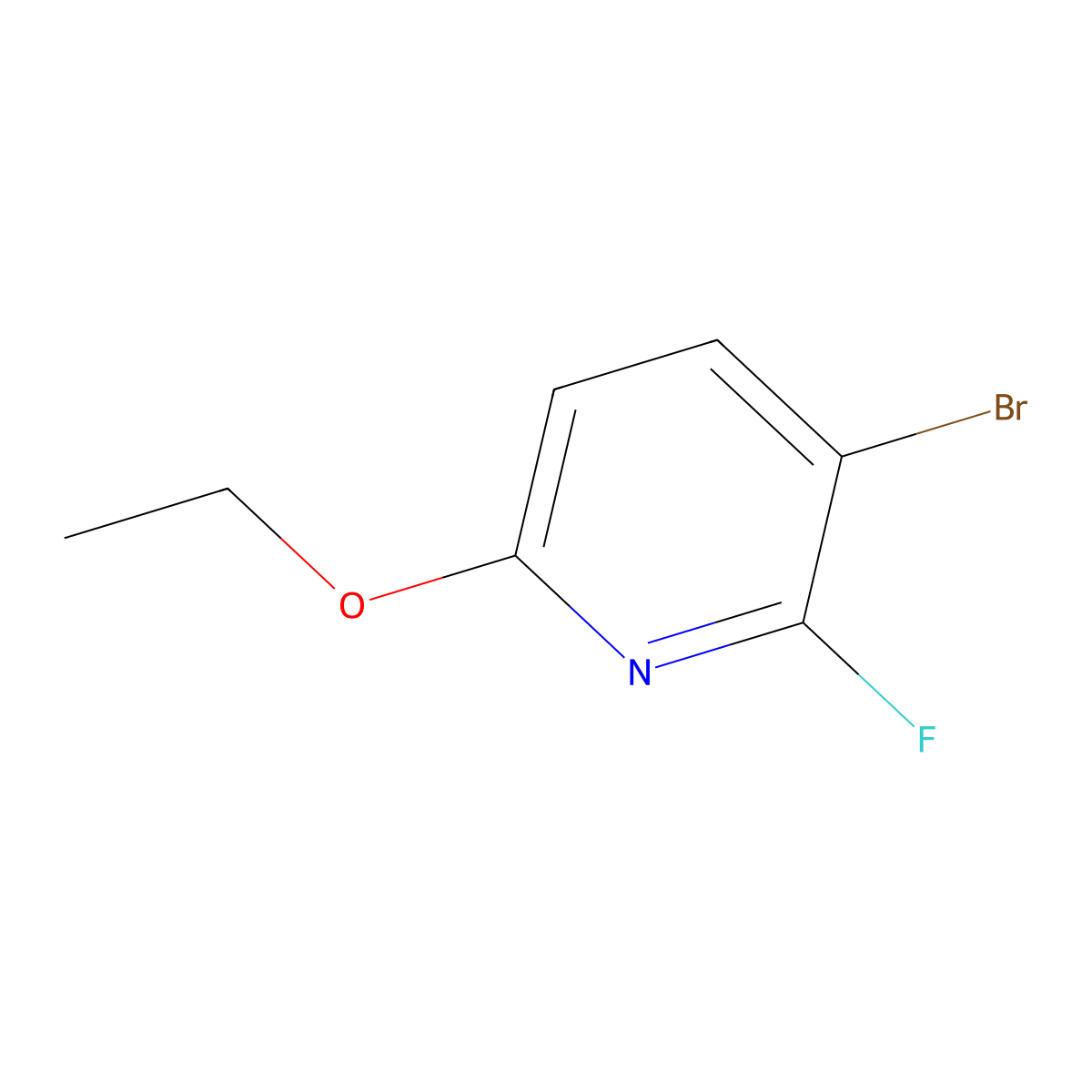 3-Bromo-6-ethoxy-2-fluoropyridine molecular structure, CAS 858675-70-4