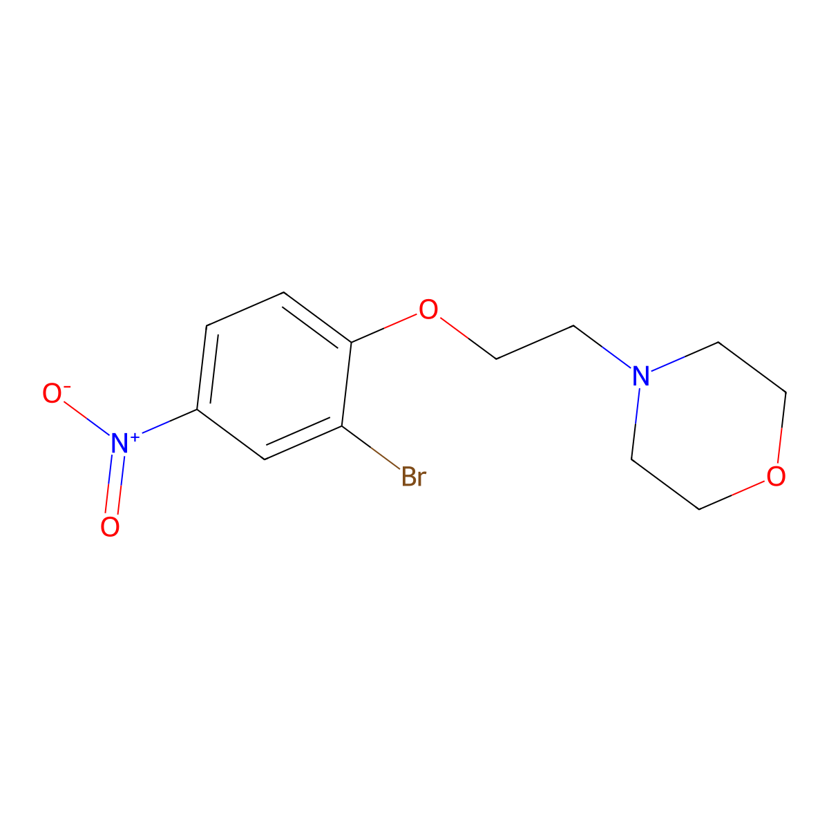 4-(2-(2-Bromo-4-nitrophenoxy)ethyl)morpholine molecular structure, CAS 858679-56-8
