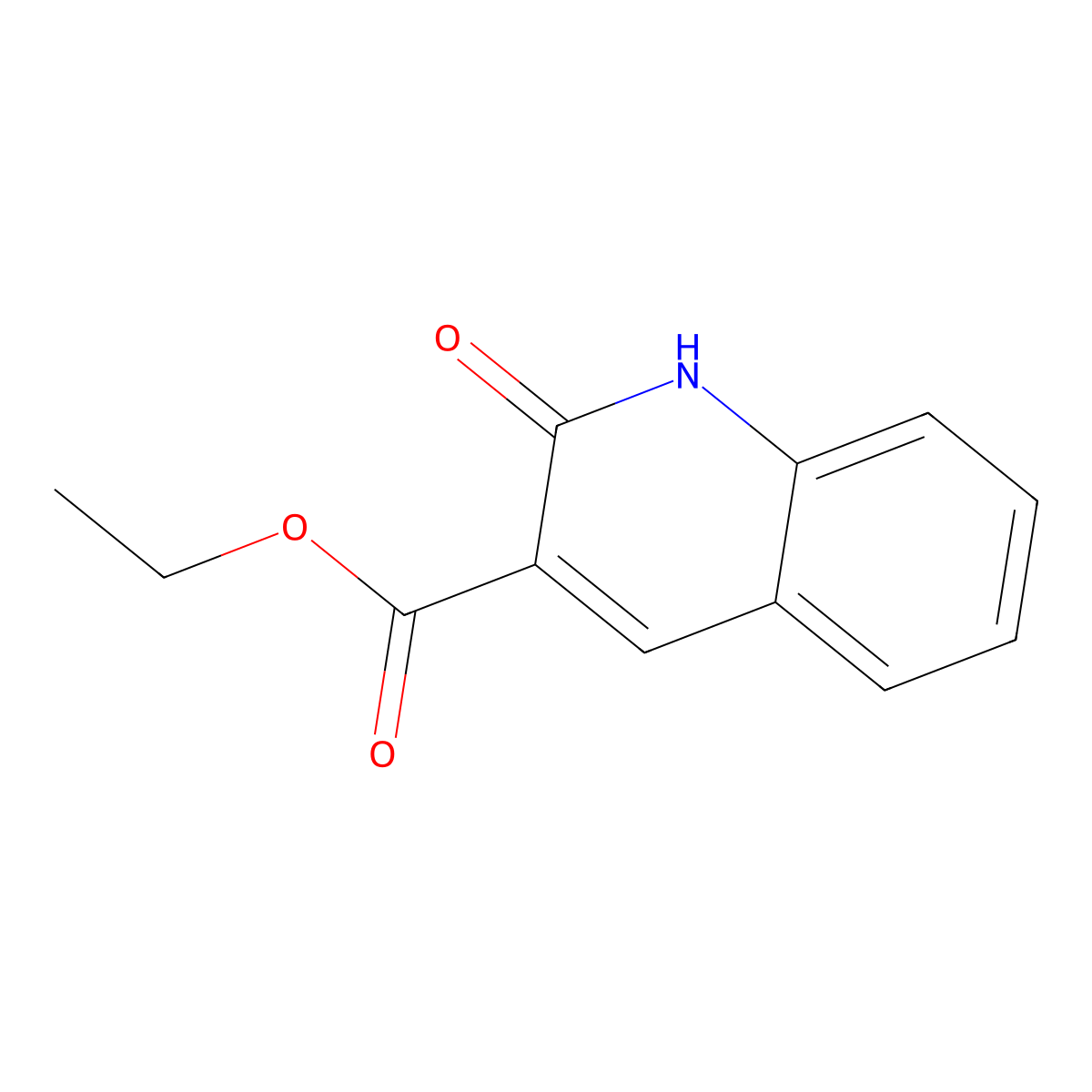 Ethyl 2-oxo-1,2-dihydroquinoline-3-carboxylate molecular structure, CAS 85870-47-9