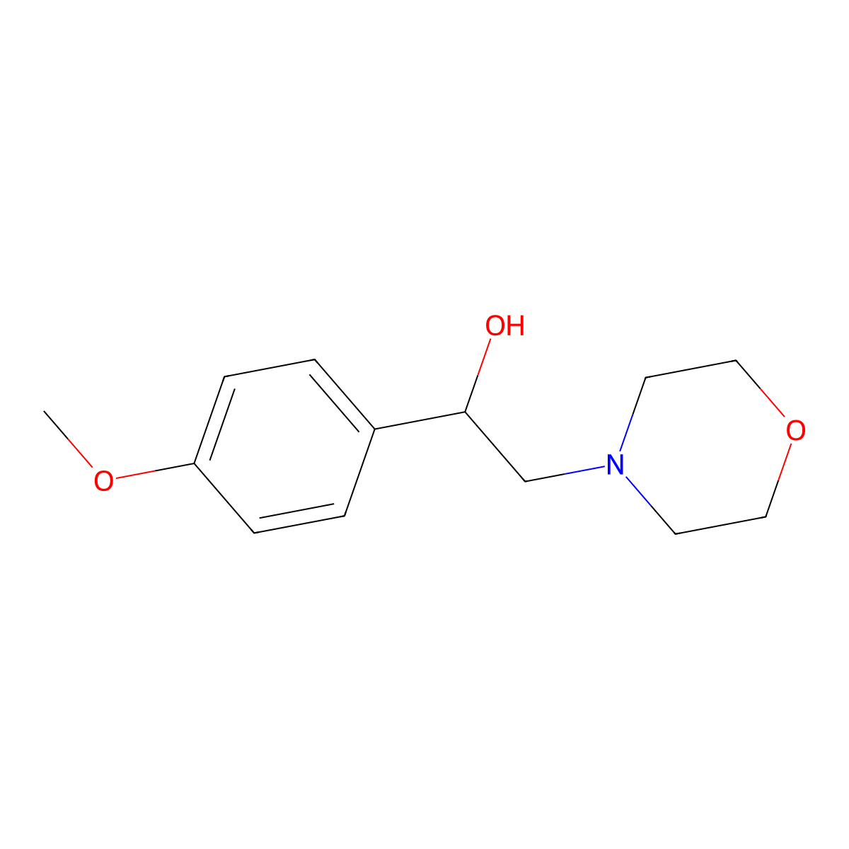 alpha-(4-Methoxyphenyl)-4-morpholineethanol molecular structure, CAS 858712-42-2