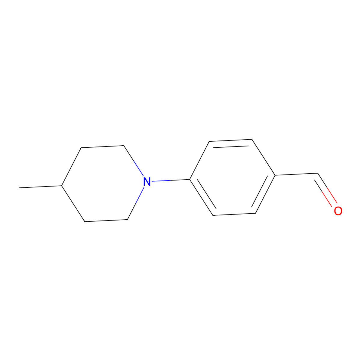 4-(4-Methylpiperidin-1-yl)benzaldehyde molecular structure, CAS 85872-85-1