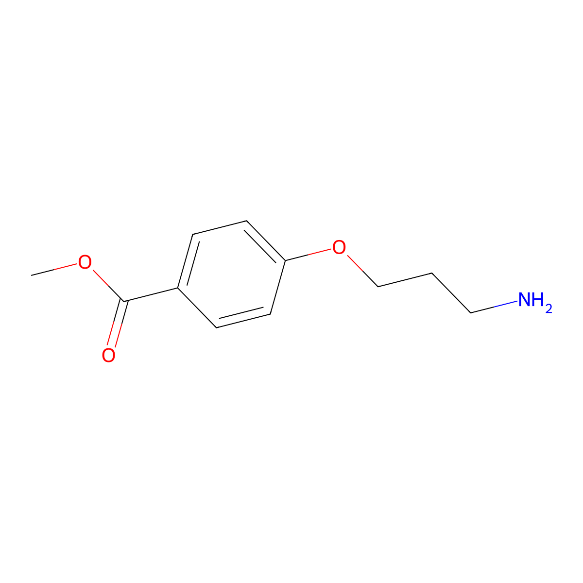 Methyl 4-(3-aminopropoxy)benzoate molecular structure, CAS 85873-34-3