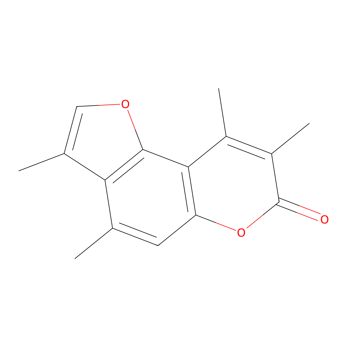 3,4,8,9-tetramethyl-7H-furo[2,3-f]chromen-7-one molecular structure, CAS 858739-25-0