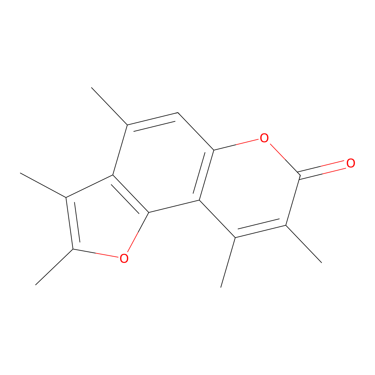 2,3,4,8,9-pentamethyl-7H-furo[2,3-f]chromen-7-one molecular structure, CAS 858740-70-2