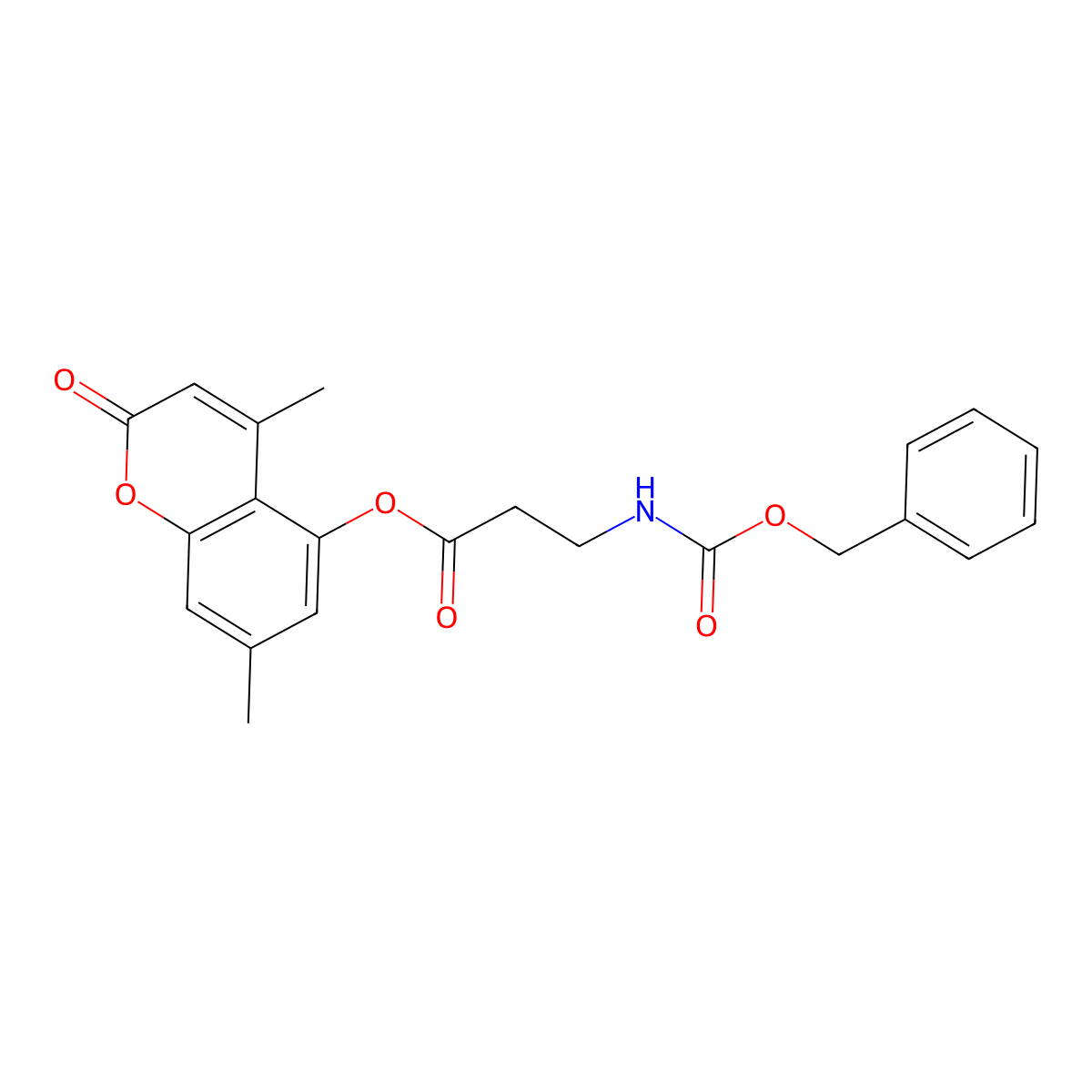 4,7-dimethyl-2-oxo-2H-chromen-5-yl N-[(benzyloxy)carbonyl]-beta-alaninate molecular structure, CAS 858743-00-7