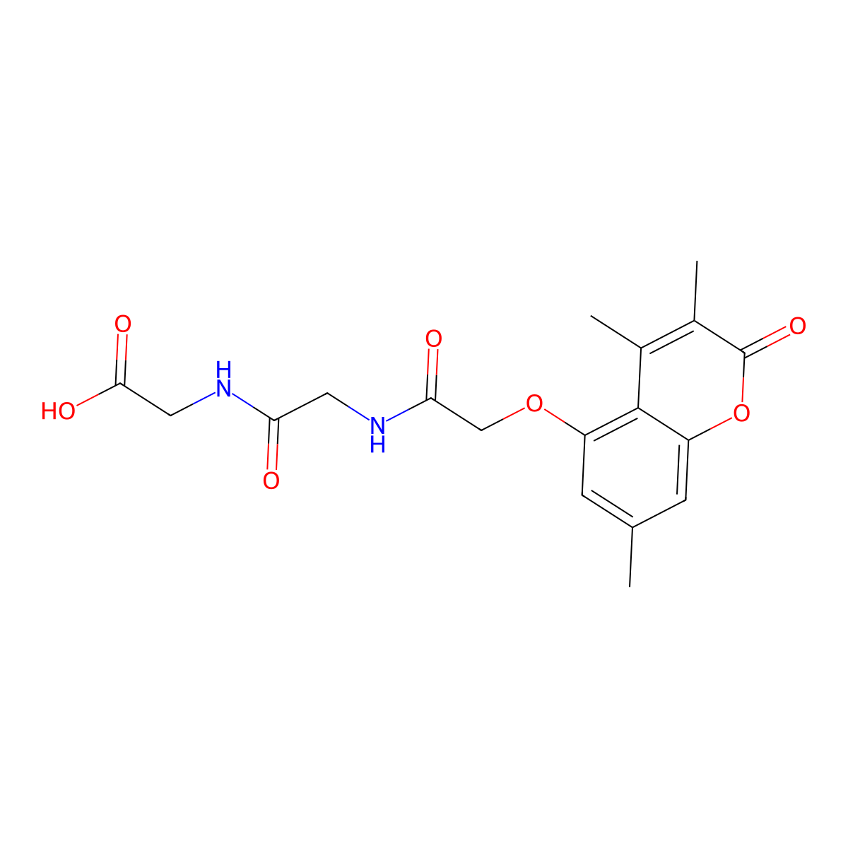 N-{[(3,4,7-trimethyl-2-oxo-2H-chromen-5-yl)oxy]acetyl}glycylglycine molecular structure, CAS 858743-30-3