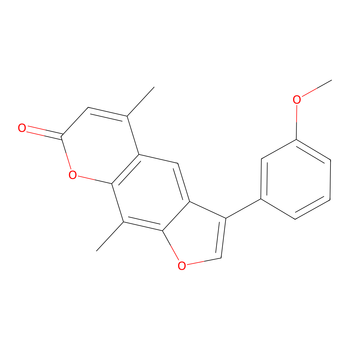 3-(3-methoxyphenyl)-5,9-dimethyl-7H-furo[3,2-g]chromen-7-one molecular structure, CAS 858743-40-5
