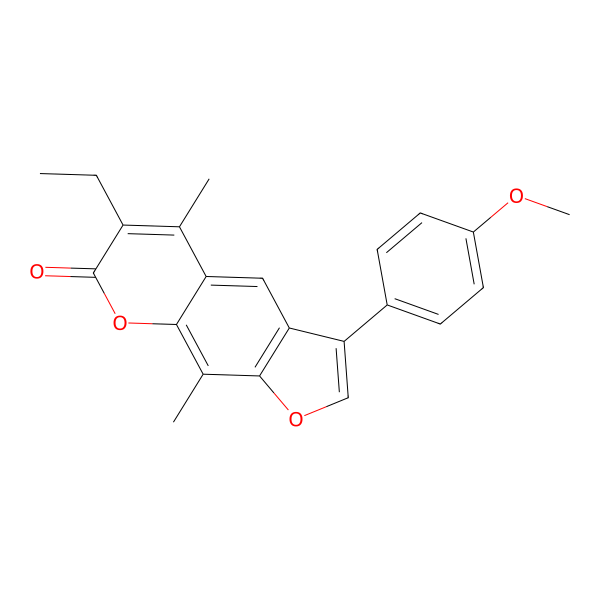 6-ethyl-3-(4-methoxyphenyl)-5,9-dimethyl-7H-furo[3,2-g]chromen-7-one molecular structure, CAS 858744-02-2