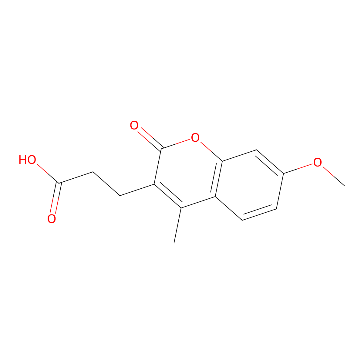 3-(7-methoxy-4-methyl-2-oxo-2H-chromen-3-yl)propanoic acid molecular structure, CAS 858744-13-5
