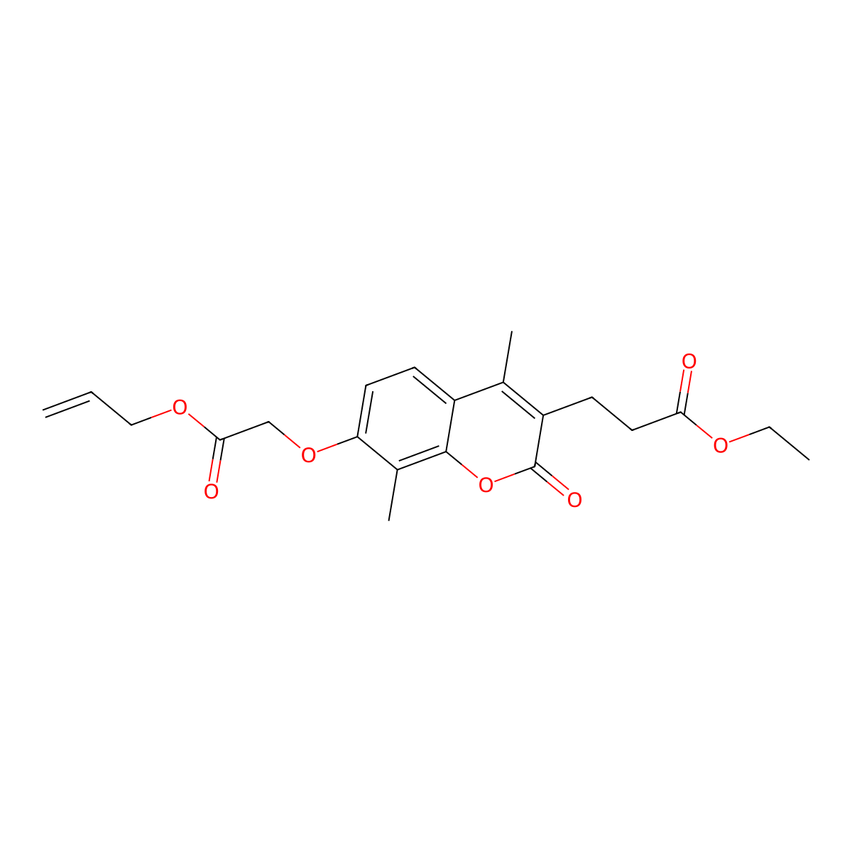 ethyl 3-{7-[2-(allyloxy)-2-oxoethoxy]-4,8-dimethyl-2-oxo-2H-chromen-3-yl}propanoate molecular structure, CAS 858744-30-6