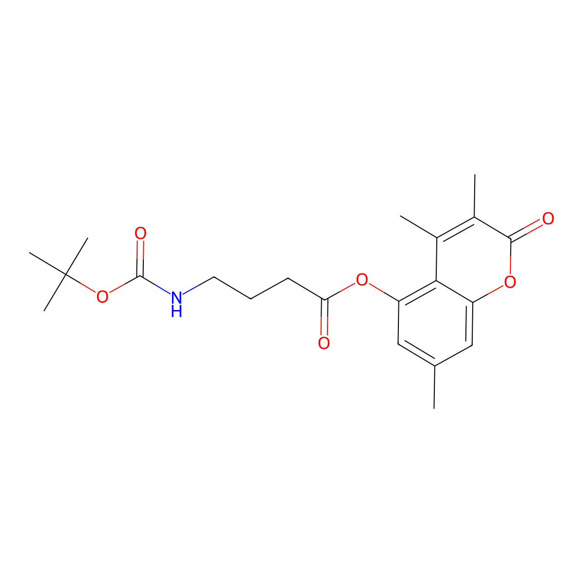 3,4,7-trimethyl-2-oxo-2H-chromen-5-yl 4-[(tert-butoxycarbonyl)amino]butanoate molecular structure, CAS 858745-48-9