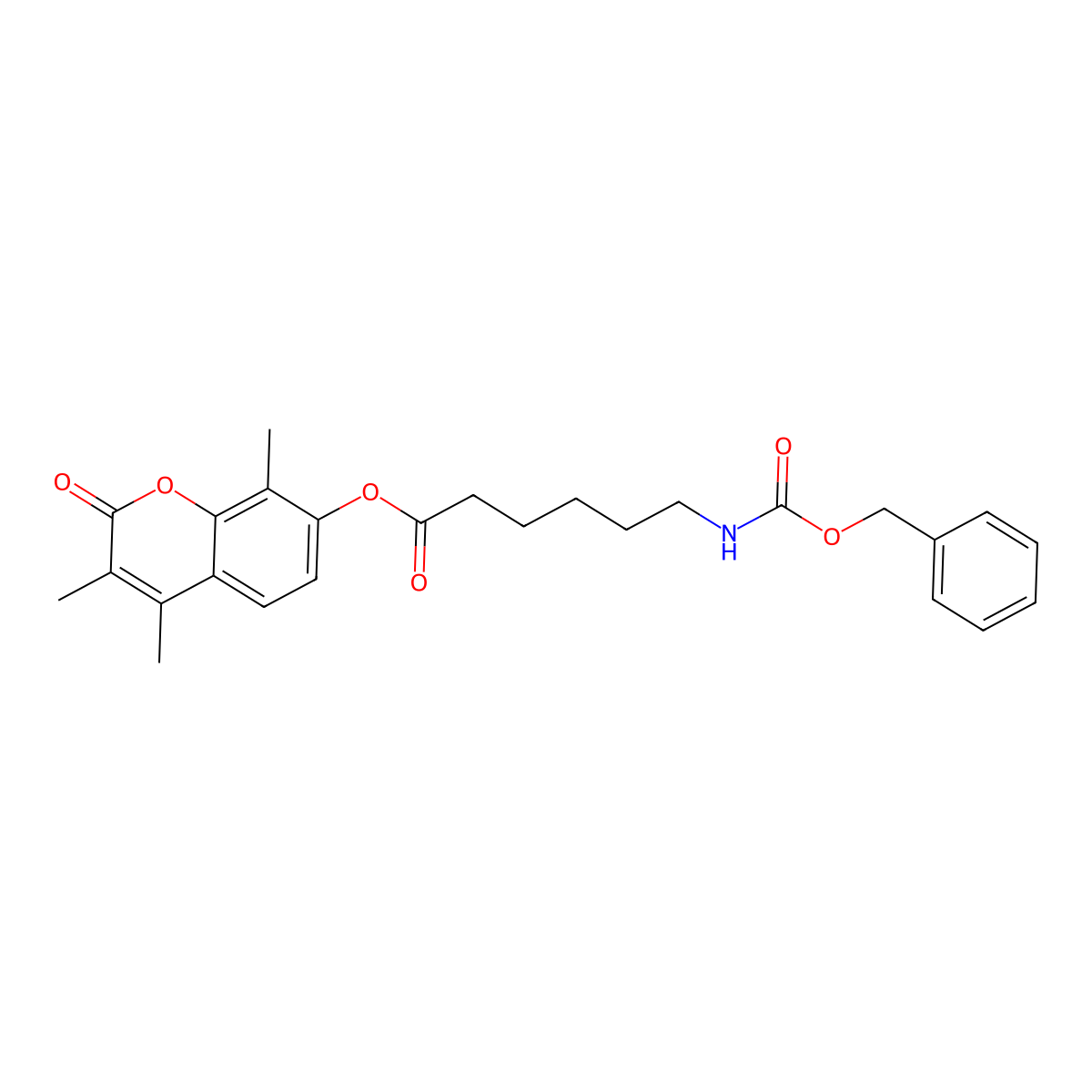 3,4,8-trimethyl-2-oxo-2H-chromen-7-yl 6-{[(benzyloxy)carbonyl]amino}hexanoate molecular structure, CAS 858745-50-3