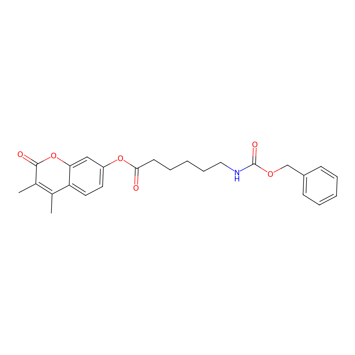 3,4-dimethyl-2-oxo-2H-chromen-7-yl 6-{[(benzyloxy)carbonyl]amino}hexanoate molecular structure, CAS 858745-55-8