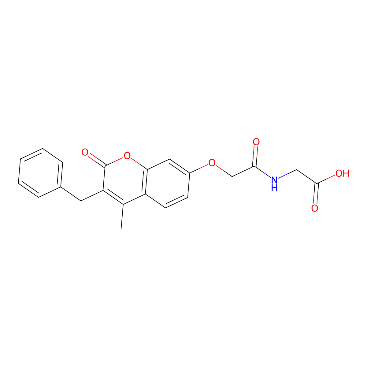 N-{[(3-benzyl-4-methyl-2-oxo-2H-chromen-7-yl)oxy]acetyl}glycine molecular structure, CAS 858745-71-8