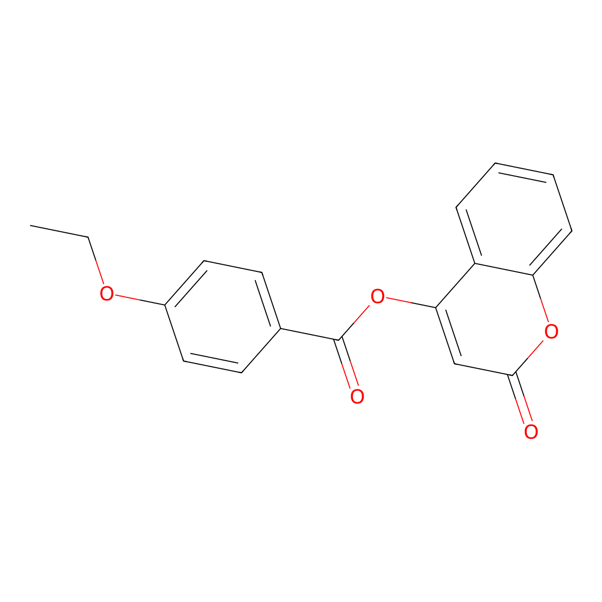 2-oxo-2H-chromen-4-yl 4-ethoxybenzoate molecular structure, CAS 858745-79-6