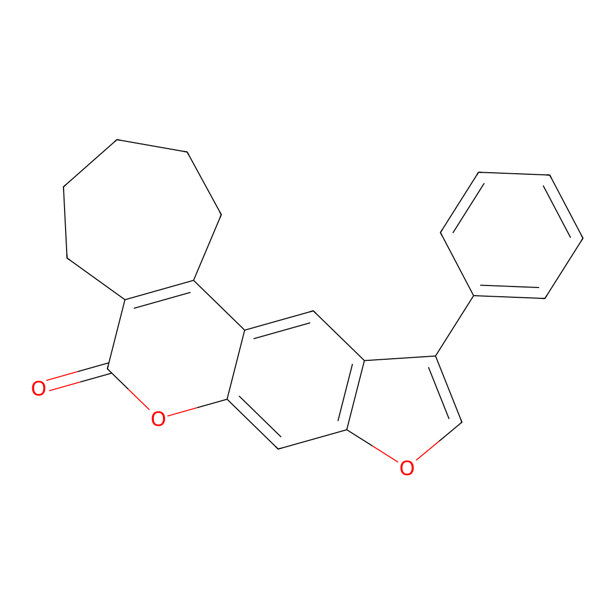 11-phenyl-2,3,4,5-tetrahydrocyclohepta[c]furo[3,2-g]chromen-6(1H)-one molecular structure, CAS 858746-05-1