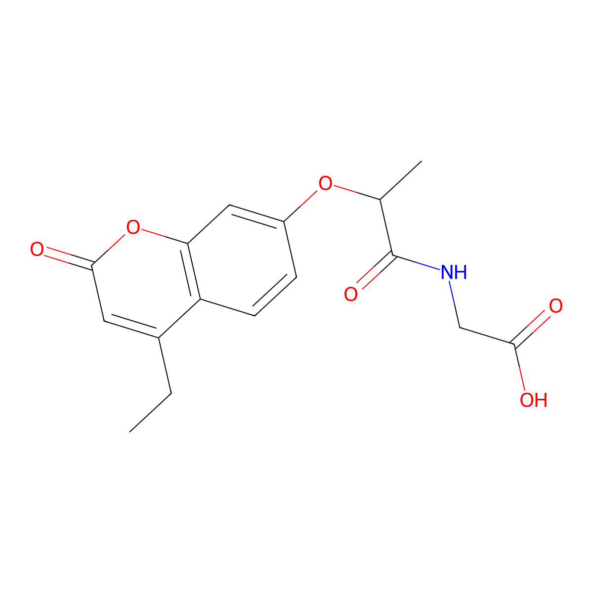 N-{2-[(4-ethyl-2-oxo-2H-chromen-7-yl)oxy]propanoyl}glycine molecular structure, CAS 858746-13-1