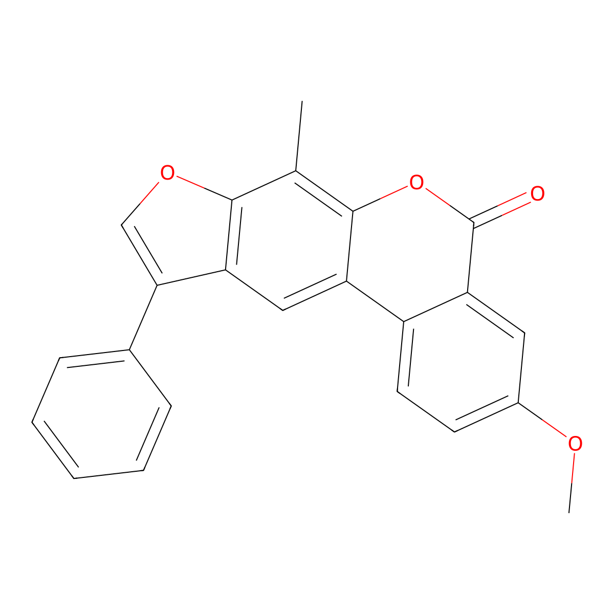 3-methoxy-7-methyl-10-phenyl-5H-benzo[c]furo[3,2-g]chromen-5-one molecular structure, CAS 858746-88-0