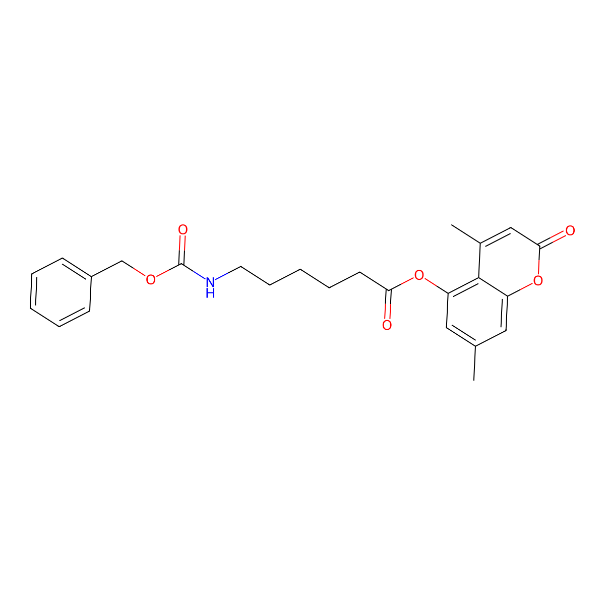 4,7-dimethyl-2-oxo-2H-chromen-5-yl 6-{[(benzyloxy)carbonyl]amino}hexanoate molecular structure, CAS 858747-19-0