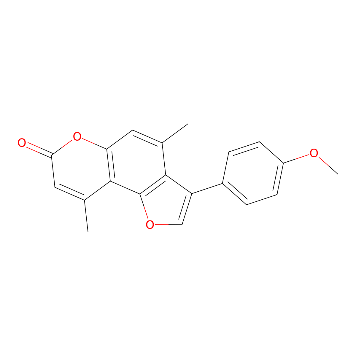3-(4-methoxyphenyl)-4,9-dimethyl-7H-furo[2,3-f]chromen-7-one molecular structure, CAS 858747-59-8