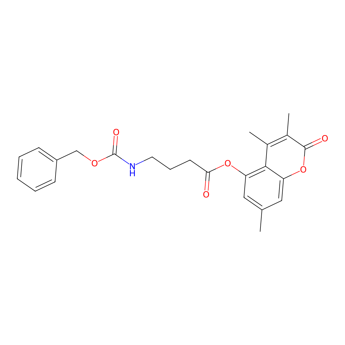3,4,7-trimethyl-2-oxo-2H-chromen-5-yl 4-{[(benzyloxy)carbonyl]amino}butanoate molecular structure, CAS 858747-80-5