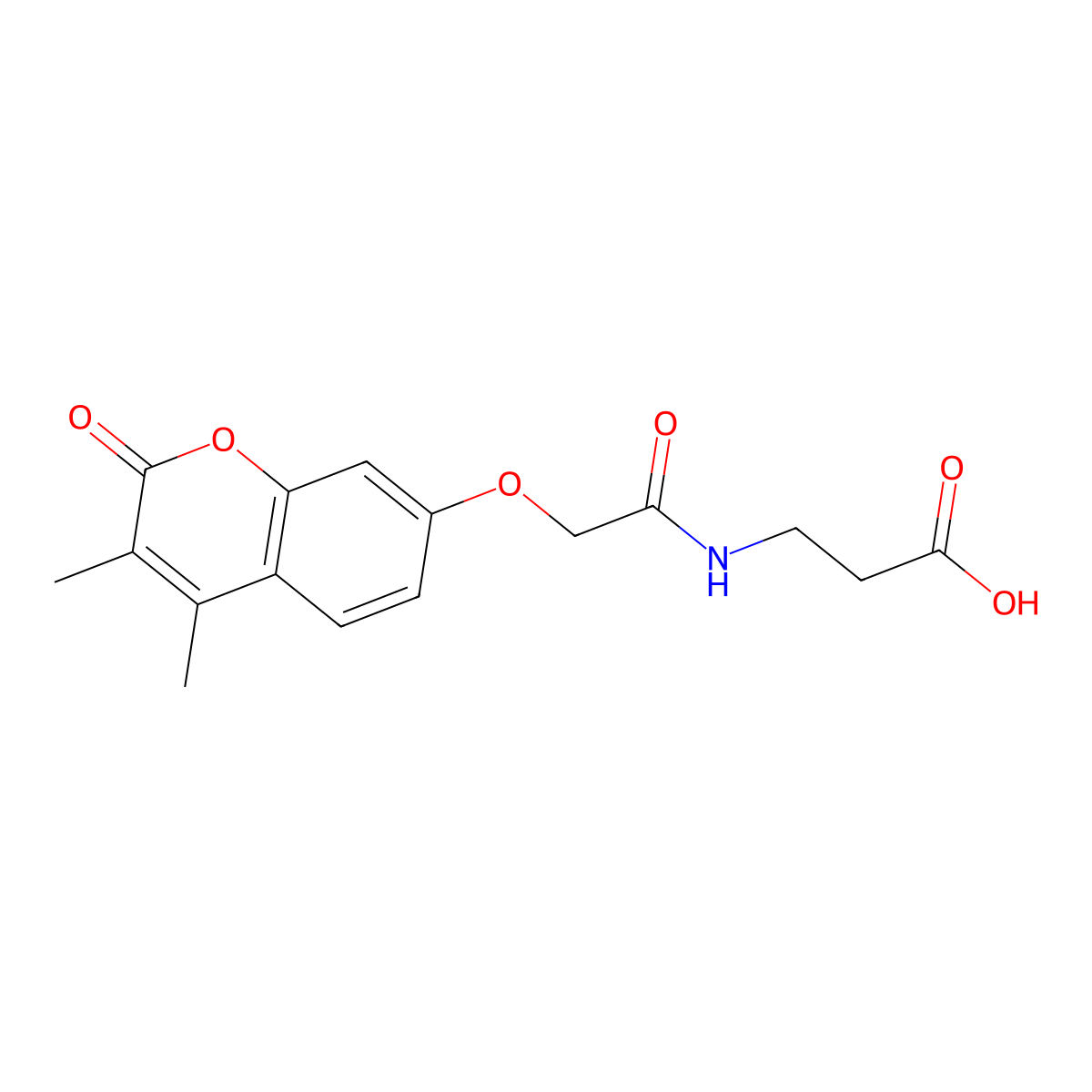 3-({2-[(3,4-dimethyl-2-oxo-2H-chromen-7-yl)oxy]acetyl}amino)propanoic acid molecular structure, CAS 858747-87-2