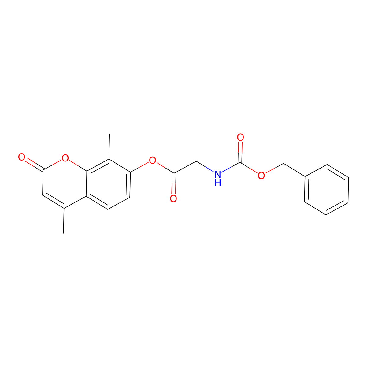 4,8-dimethyl-2-oxo-2H-chromen-7-yl N-[(benzyloxy)carbonyl]glycinate molecular structure, CAS 858747-91-8