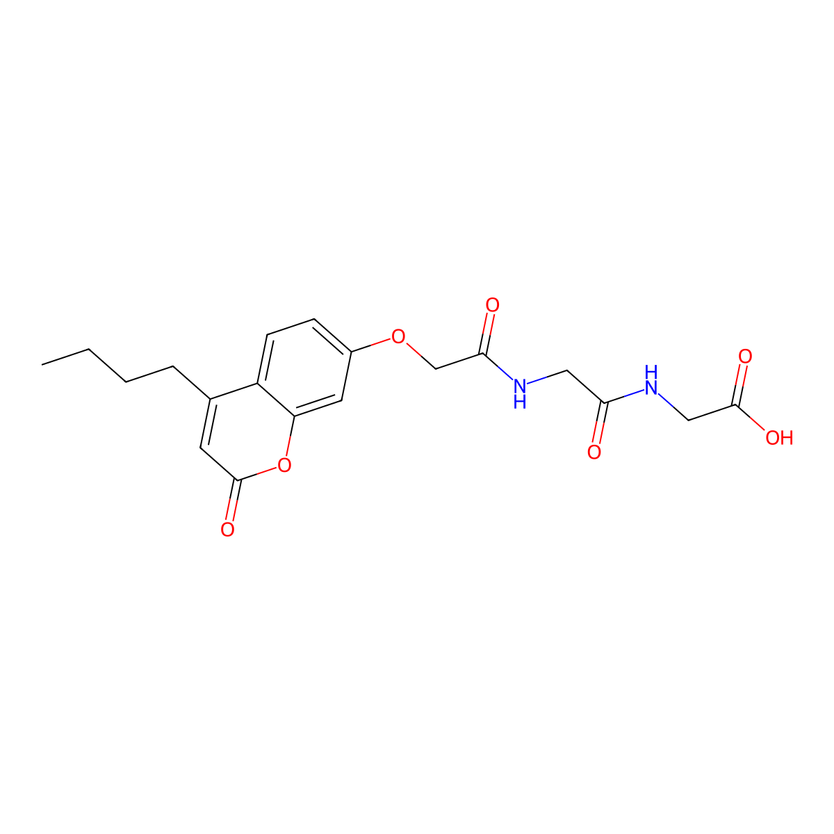 N-{[(4-butyl-2-oxo-2H-chromen-7-yl)oxy]acetyl}glycylglycine molecular structure, CAS 858748-22-8
