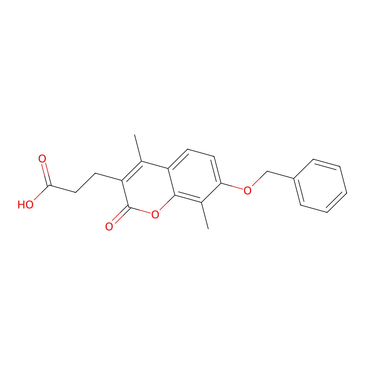 3-[7-(benzyloxy)-4,8-dimethyl-2-oxo-2H-chromen-3-yl]propanoic acid molecular structure, CAS 858748-43-3