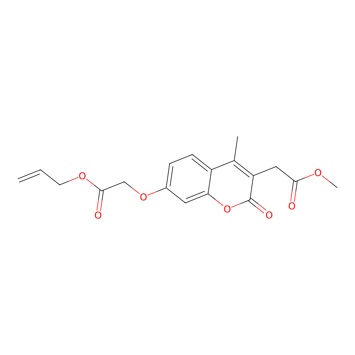 methyl {7-[2-(allyloxy)-2-oxoethoxy]-4-methyl-2-oxo-2H-chromen-3-yl}acetate molecular structure, CAS 858748-46-6
