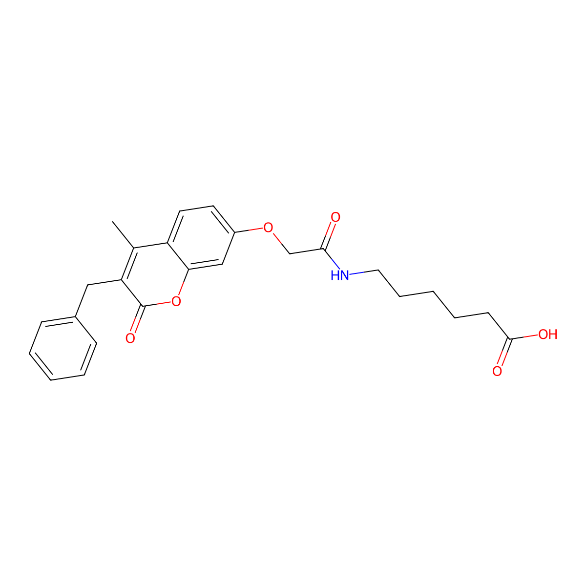 6-({[(3-benzyl-4-methyl-2-oxo-2H-chromen-7-yl)oxy]acetyl}amino)hexanoic acid molecular structure, CAS 858748-79-5