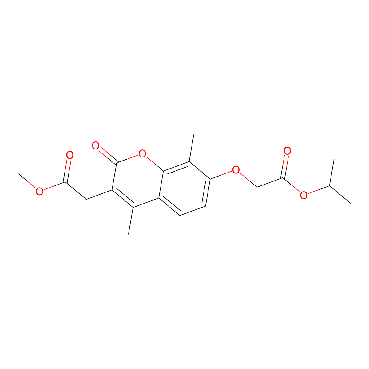 methyl [7-(2-isopropoxy-2-oxoethoxy)-4,8-dimethyl-2-oxo-2H-chromen-3-yl]acetate molecular structure, CAS 858749-06-1