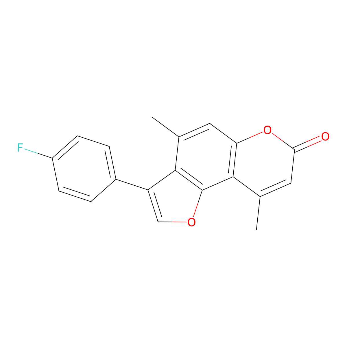 3-(4-fluorophenyl)-4,9-dimethyl-7H-furo[2,3-f]chromen-7-one molecular structure, CAS 858749-15-2